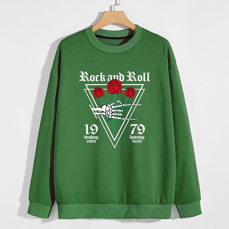 

Guys Letter Rose Graphic Sweatshirt, Green