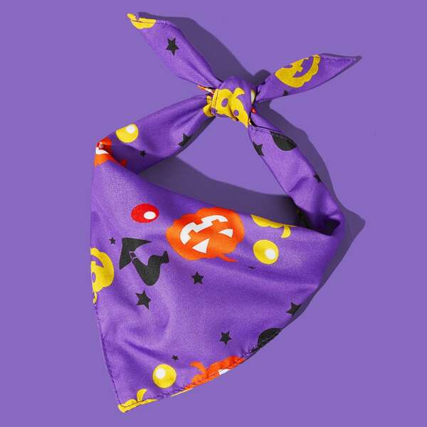 

Halloween Cartoon Graphic Dog Bandana, Multicolor