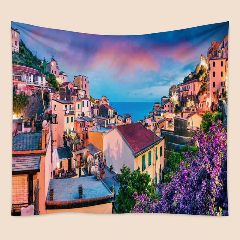 

Landscape Print Tapestry, Multicolor