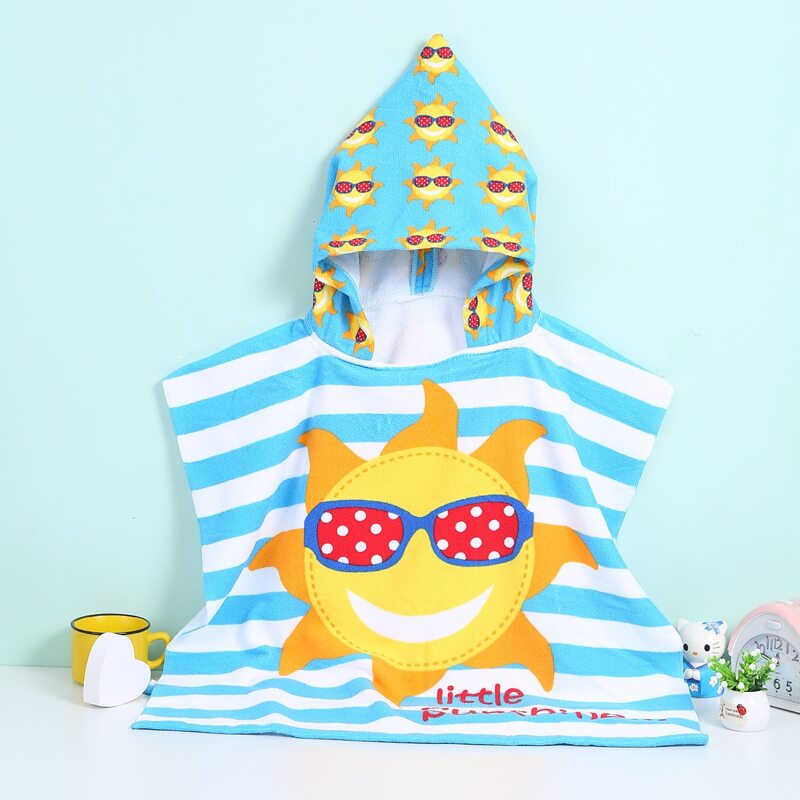

Kids Cartoon Graphic Hooded Bath Towel, Multicolor