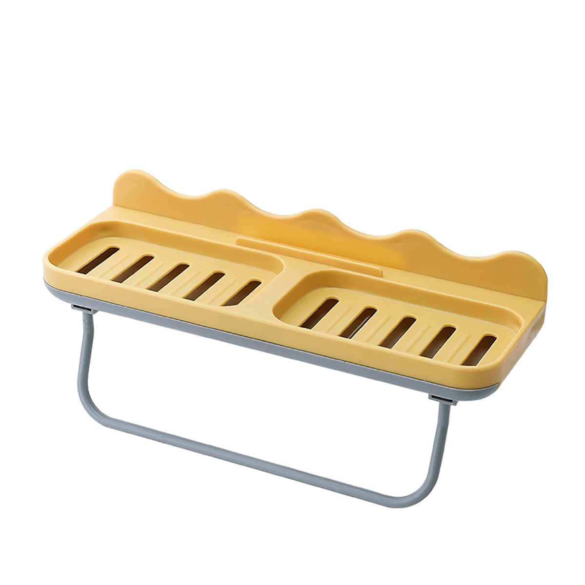 

1pc Multifunction Wall Mounted Soap Holder, Yellow