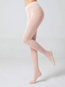 120D medias unicolor - Rosa Pálido - Ver 2