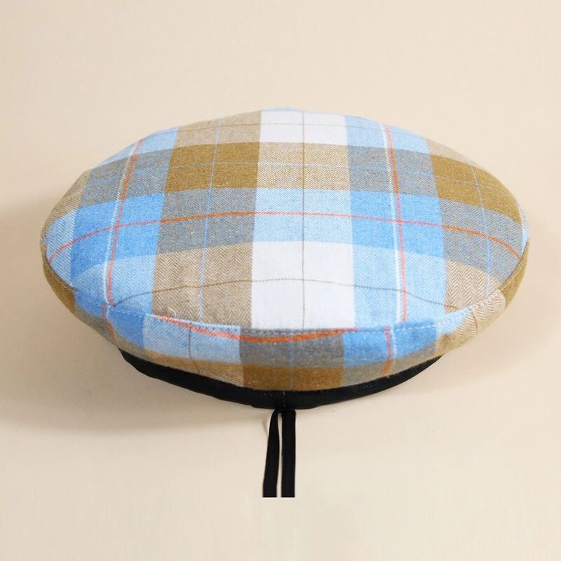

Plaid Beret Cap, Multicolor