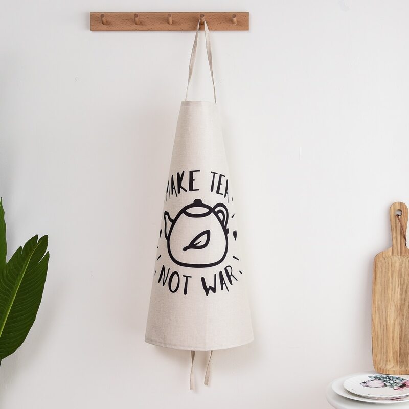 

Letter Graphic Apron, White