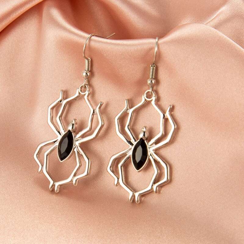 

Spider Drop Earrings, Gold