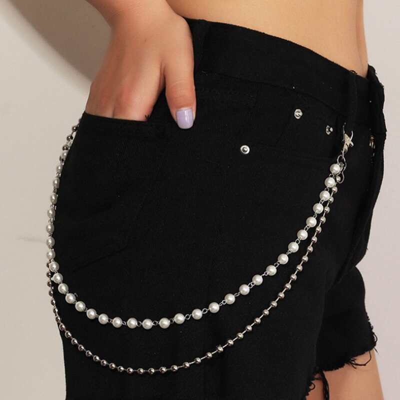 

Faux Pearl Beaded Waist Chain, Multicolor