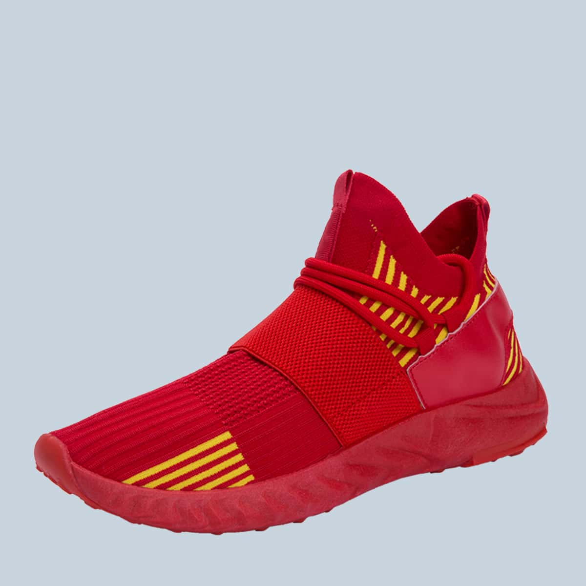 

Guys Lace-up Decor Wide Fit Sneakers, Red