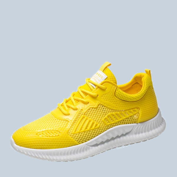

Men Lace-up Front Wide Fit Sneakers, Yellow