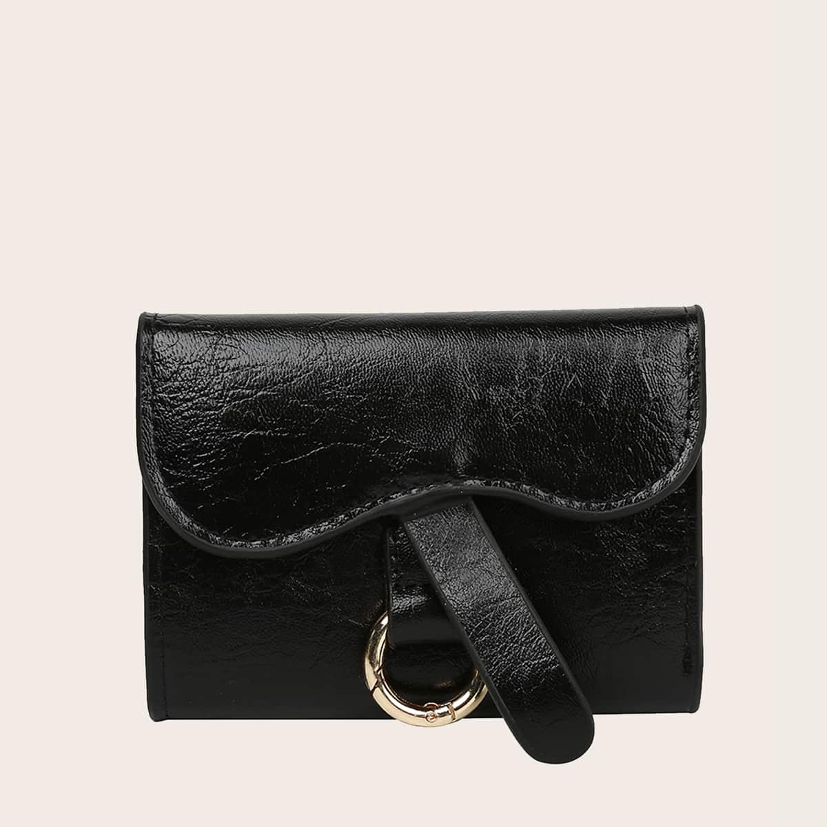 

Ring Fold Over Purse, Black