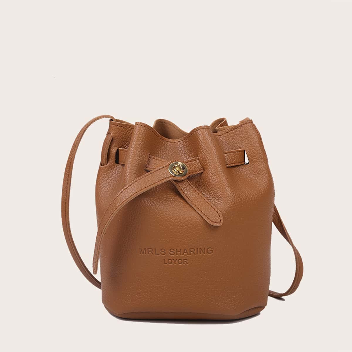 

Minimalist Bucket Bag, Brown