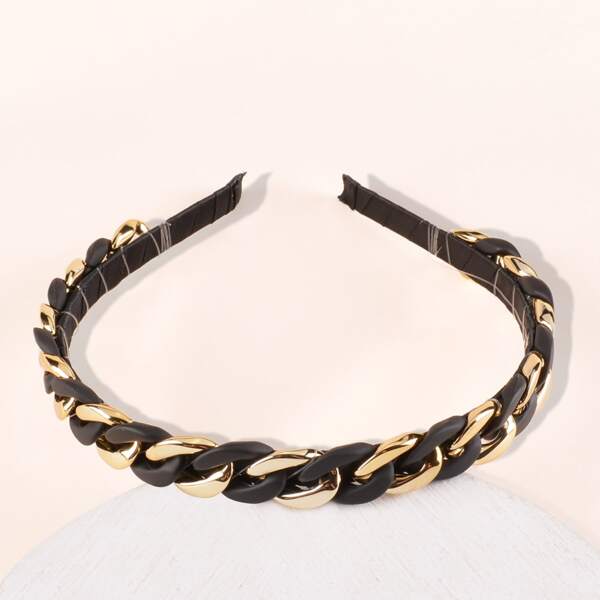 

Chain Design Hair Hoop, Black