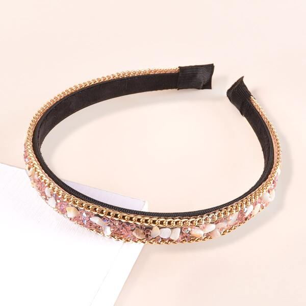 

Rhinestone Decor Hair Hoop, Pink