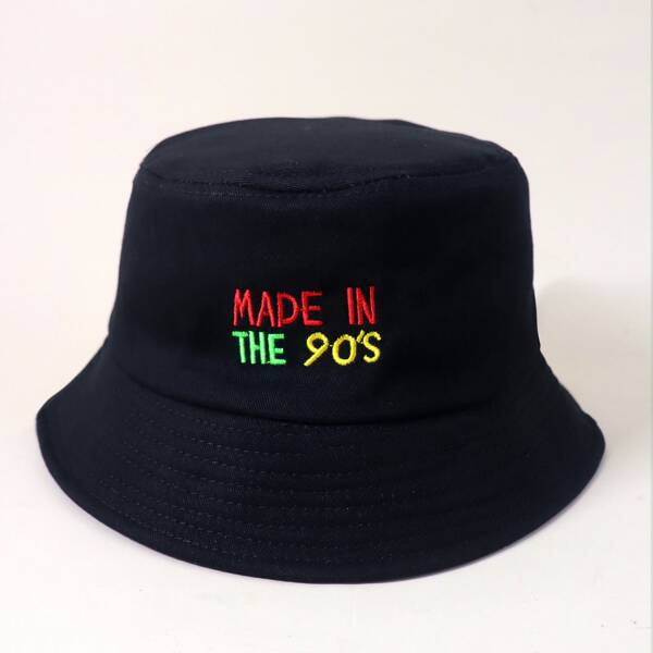 

Kids Letter Embroidery Bucket Hat, Multicolor