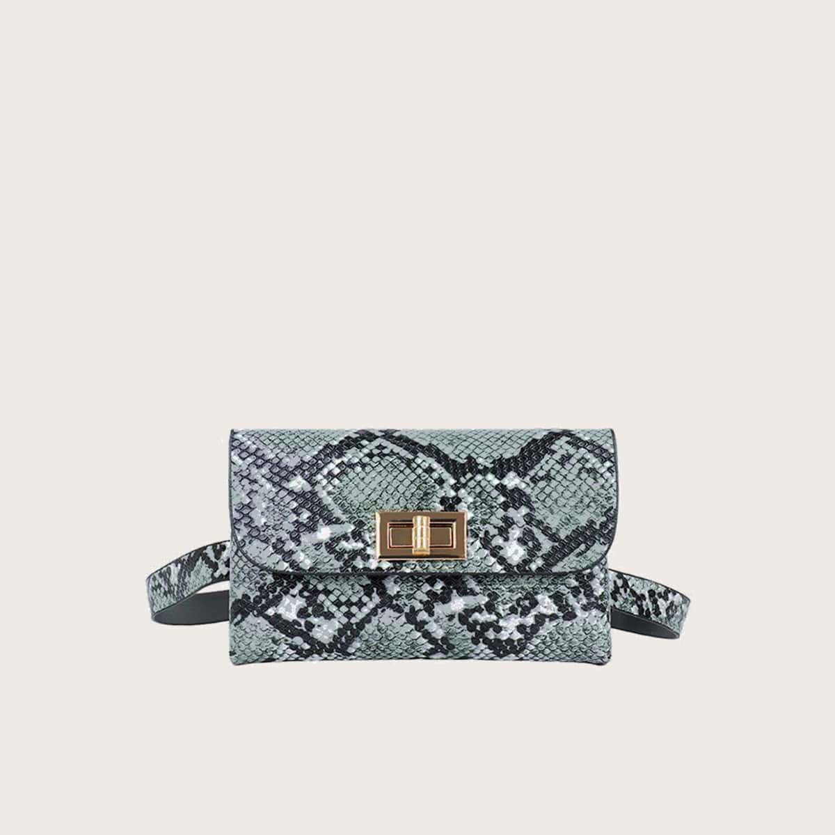 

Snake Skin Fanny Pack, Multicolor