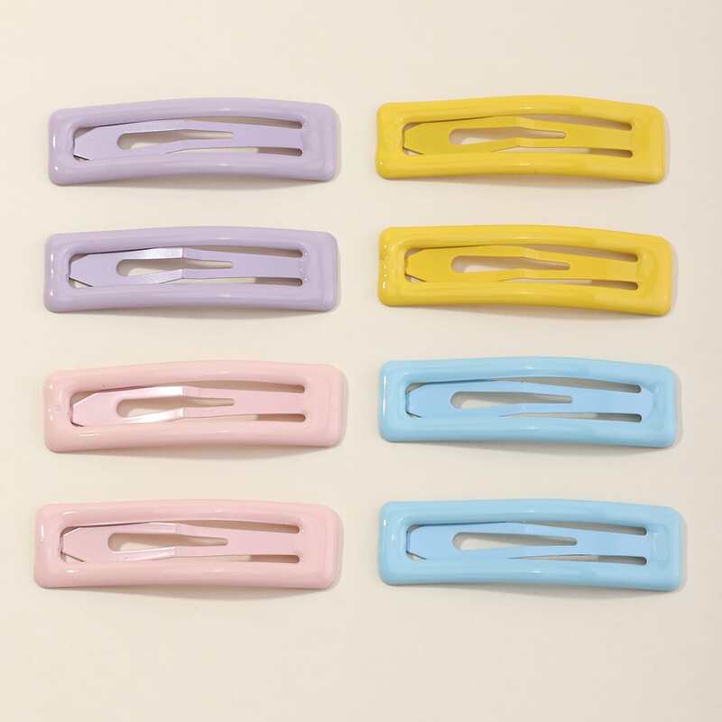 

8pcs Simple Hair Clip, Multicolor