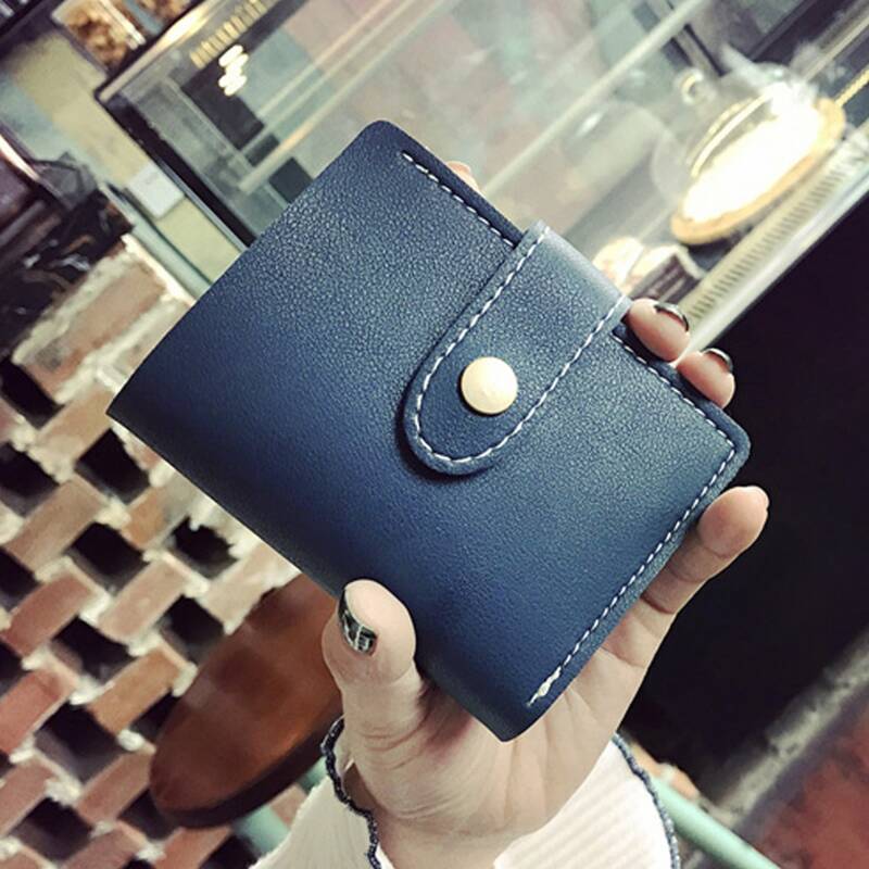 

Solid Snap Button Purse, Navy blue