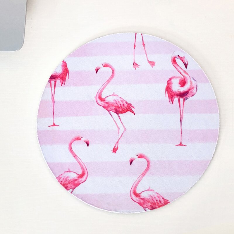 

Flamingo Round Mouse Pad, Pink