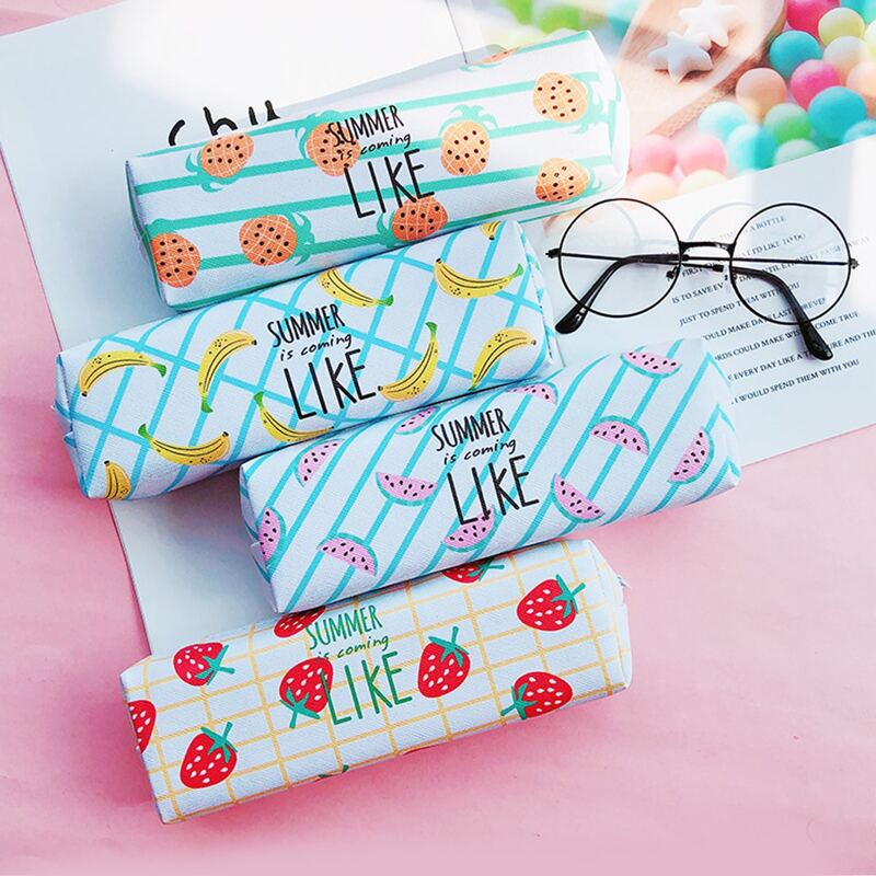 

1pc Fruit Print Random Pencil Bag, Multicolor