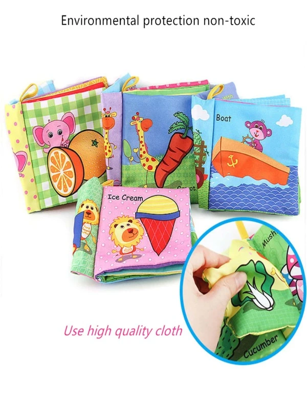 كتاب من القماش للاطفال الصغار 4 قطع شي إن