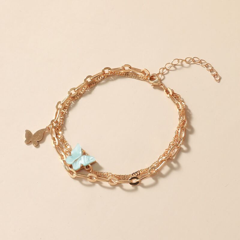 

Butterfly Chain Bracelet, Gold