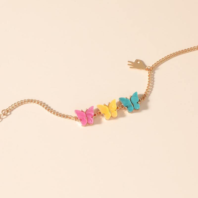 

Butterfly Chain Bracelet, Multicolor