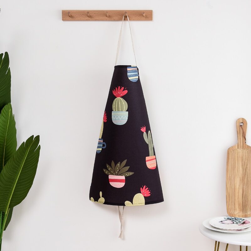 

Plant Print Apron, Black
