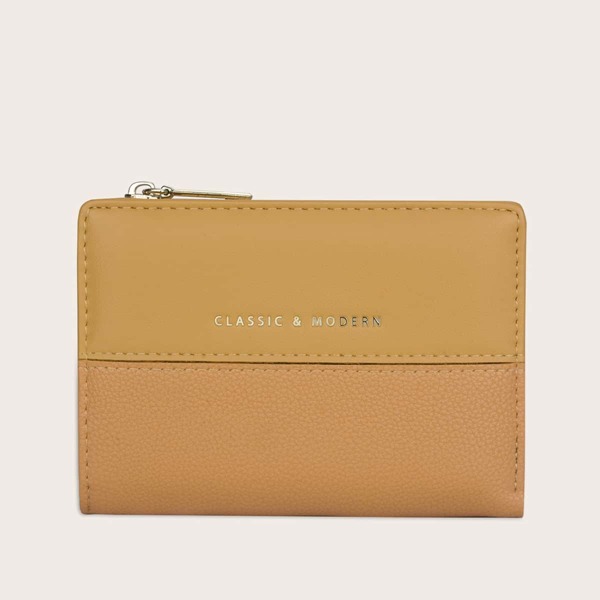 

Letter Graphic Bifold Card Holder, Yellow