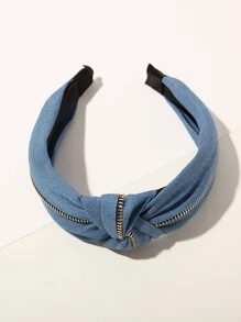 Minimalist Knot Hair Hoop - Blue - View 1
