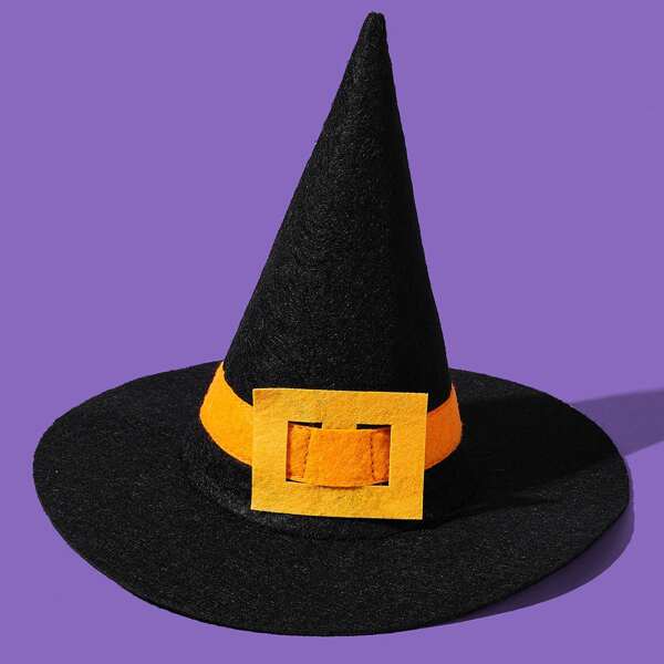 

Halloween Colorblock Dog Hat, Black