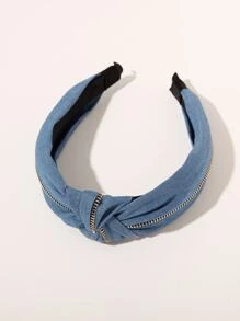 Minimalist Knot Hair Hoop - Blue - View 2