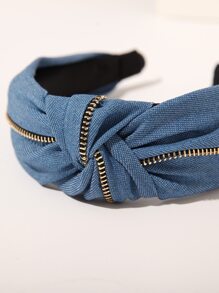 Minimalist Knot Hair Hoop - Blue - View 3