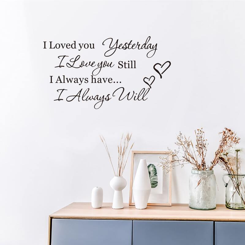 

Slogan Graphic Wall Sticker, Black