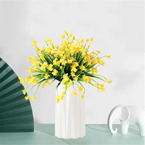 

1bundle Artificial Flower With 7pcs Branch Without Vase, Multicolor