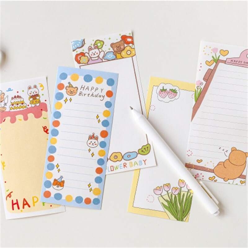 

1pack Cartoon Graphic Random Memo Pad, Multicolor
