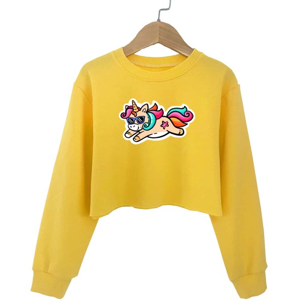 

Toddler Girls Cartoon Graphic Sweatshirt, Yellow