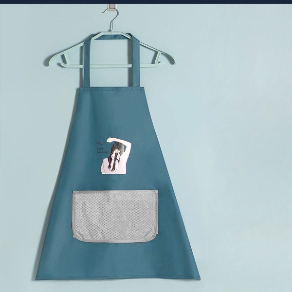 

Figure Graphic Apron, Teal blue
