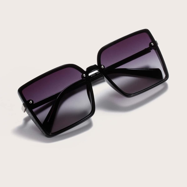 

Square Frame Tinted Lens Sunglasses, Black