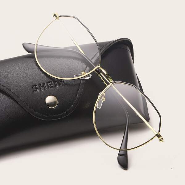 

Men Metal Frame Glasses, Gold