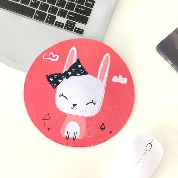 

Cartoon Graphic Round Mouse Pad, Multicolor