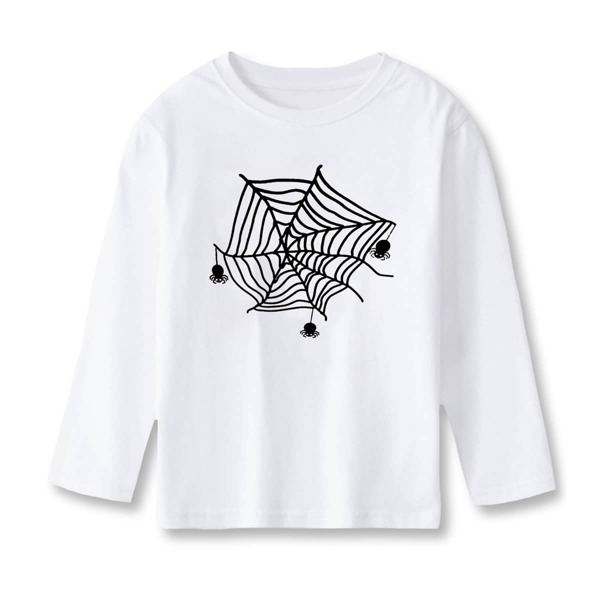 

Toddler Boys Halloween Print Tee, White