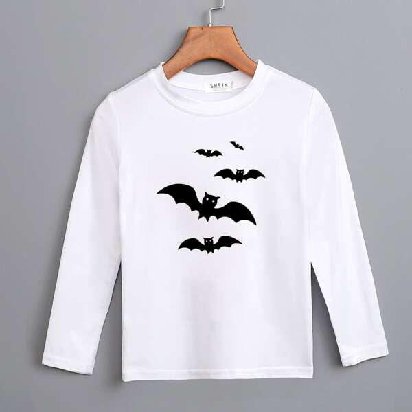 

Toddler Boys Halloween Print Tee, White