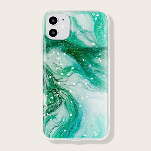 

Marble Pattern iPhone Case, Green