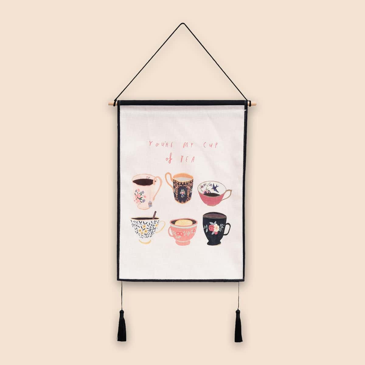

Coffee Cup Print Hanging Wall Art, Multicolor