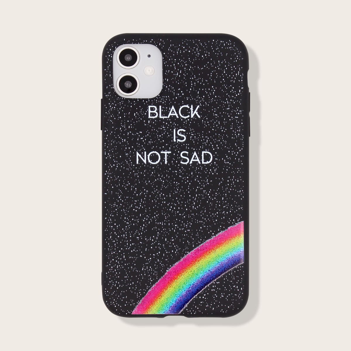 

Rainbow Pattern iPhone Case, Black