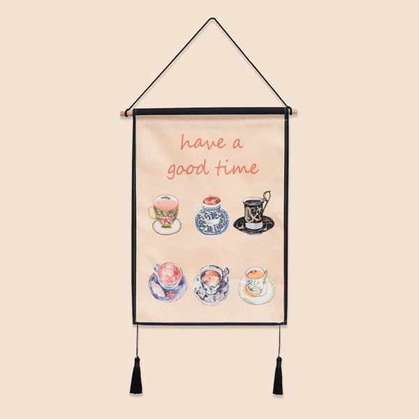 

Coffee Cup Print Hanging Wall Art, Multicolor