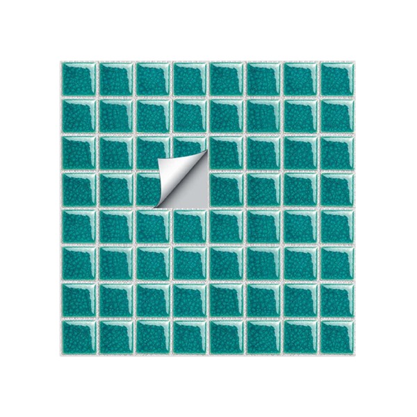 

10sheets Mosaic Tile Wall Sticker, Green