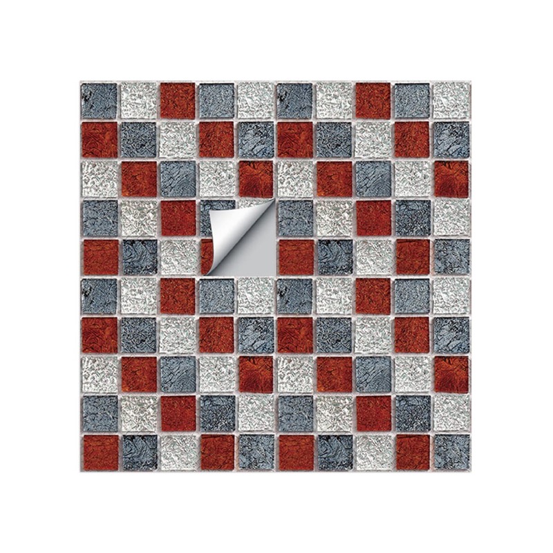 

10sheets Mosaic Tile Wall Sticker, Multicolor