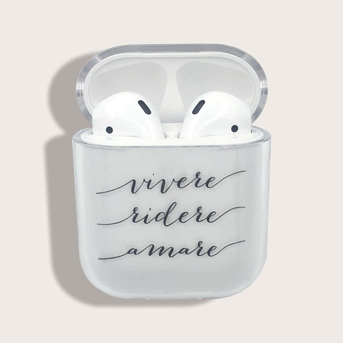 

Letter Graphic Clear Airpods Case