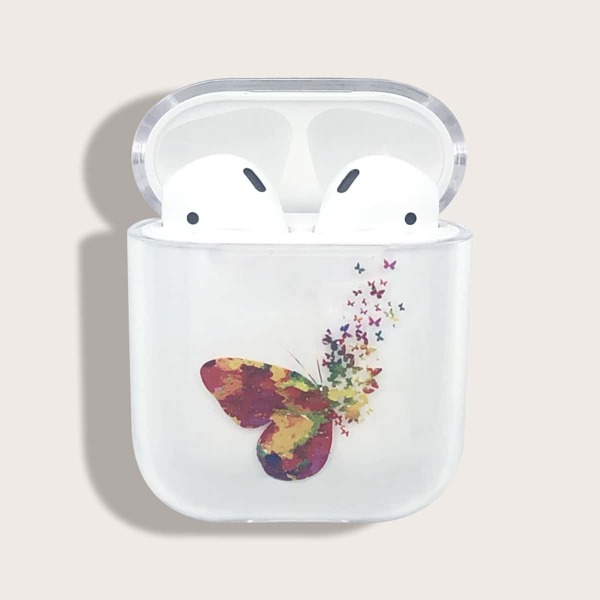 

Colorful Butterfly Airpods Case, Clear