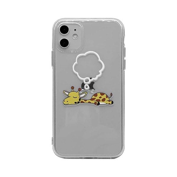 

Прозрачный чехол для iPhone с жирафом